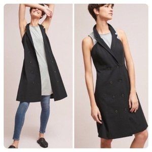Anthropologie Maeve Loretta Tuxedo Vest Dress